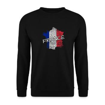France france - Unisex Pullover - Schwarz - Vorne - Alina (178cm) & Michal (187cm)