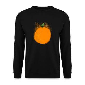 Orange Fruit Fruits Summer Shirt Holiday Gift - Unisex Sweatshirt - black - Front - Alina (178cm) & Michal (187cm)