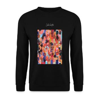 Live More Colorful - T-Shirt - Unisex Sweatshirt - black - Front - Alina (178cm) & Michal (187cm)