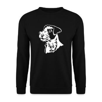 Parson Russell Terrier Head "Black Edition" - Unisex Sweatshirt - black - Front - Alina (178cm) & Michal (187cm)