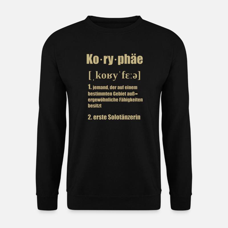 koryphäe in gold - Unisex Pullover - Schwarz