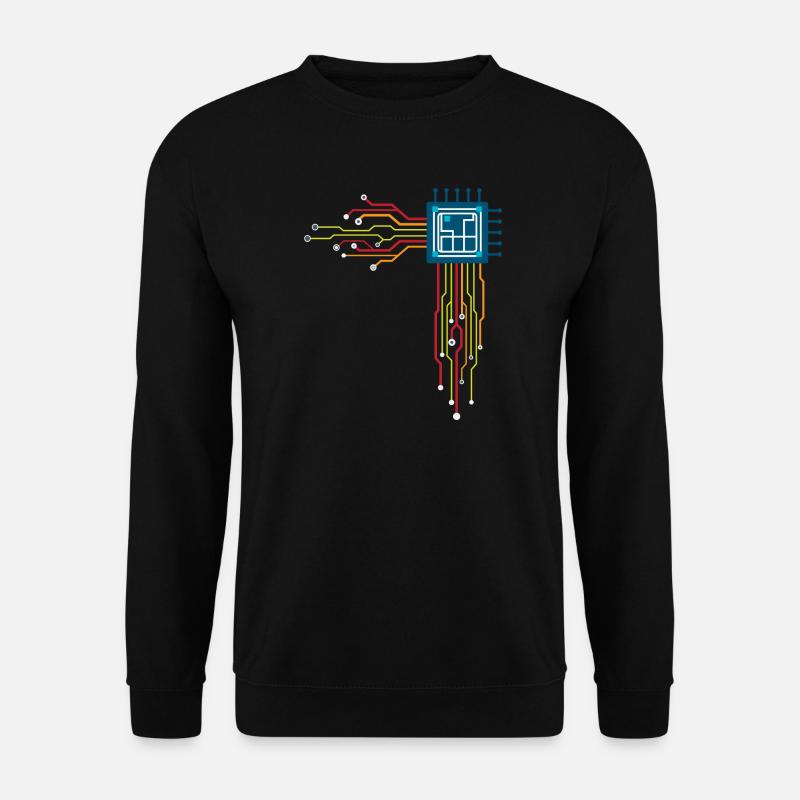 Computer chip - Creative illustration - Unisex Sweatshirt - black