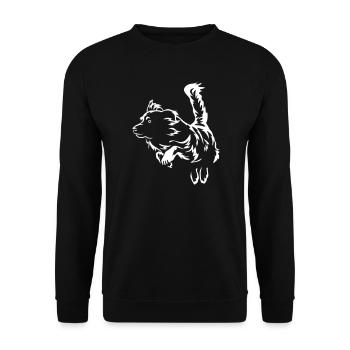 Australian Shepherd "Black Edition" - Unisex Sweatshirt - black - Front - Alina (178cm) & Michal (187cm)