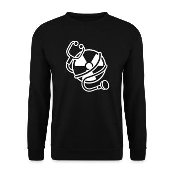 Logo Radiation Manip Radio Radiologist Radiology - Unisex Sweatshirt - black - Front - Alina (178cm) & Michal (187cm)