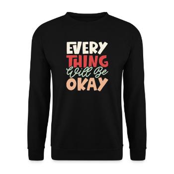 Alles wird gut - Unisex Pullover - Schwarz - Vorne - Alina (178cm) & Michal (187cm)