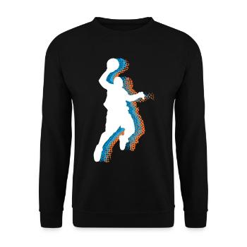 Basketball Basketballer - Unisex Pullover - Schwarz - Vorne - Alina (178cm) & Michal (187cm)