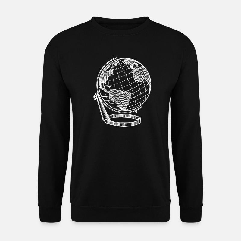 Globe parfait blanc voyage terre - Sweat-shirt Unisexe - noir