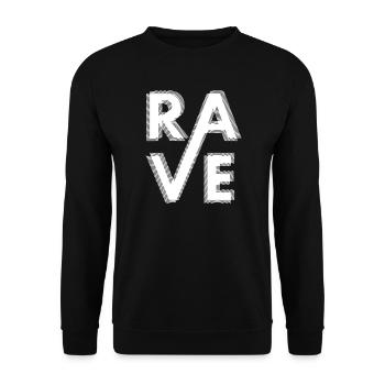 Rave Art fuzzy design, to rave EDM Techno House - Unisex Sweatshirt - black - Front - Alina (178cm) & Michal (187cm)