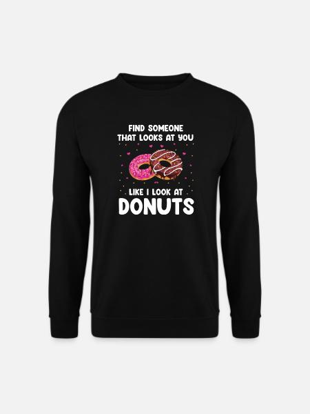 Donuts Love Design - Unisex Pullover - Schwarz