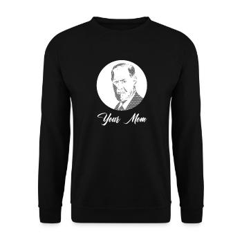 Your Mom - Unisex Sweatshirt - black - Front - Alina (178cm) & Michal (187cm)