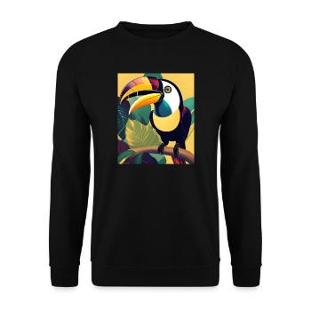 Toucan - Unisex Sweatshirt - black - Front - Alina (178cm) & Michal (187cm)