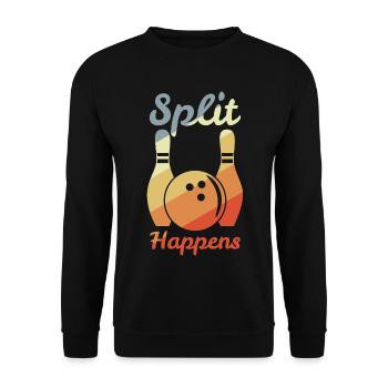 Split Happens - Unisex Pullover - Schwarz - Vorne - Alina (178cm) & Michal (187cm)