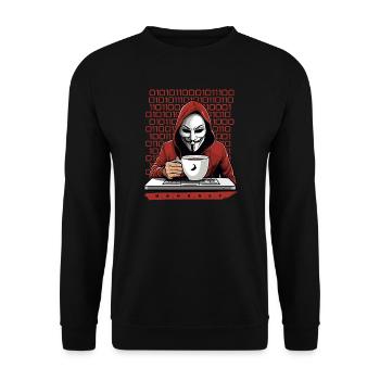 Pirate anonyme - Sweat-shirt Unisexe - noir - Devant - Alina (178cm) & Michal (187cm)