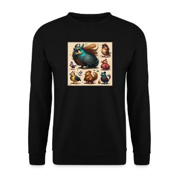 Cosie animée - Sweat-shirt Unisexe - noir - Devant - Alina (178cm) & Michal (187cm)