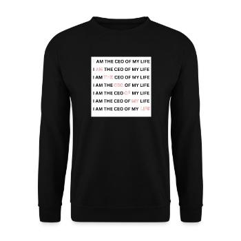 I AM THE CEO OF MY LIFE - Unisex Pullover - Schwarz - Vorne - Alina (178cm) & Michal (187cm)