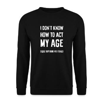 Je ne sais pas comment agir - Sweat-shirt Unisexe - noir - Devant - Alina (178cm) & Michal (187cm)