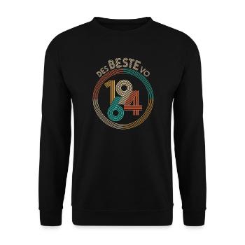 of the BEST of 1964 - the BEST of 1964, birthday - Unisex Sweatshirt - black - Front - Alina (178cm) & Michal (187cm)