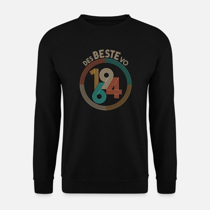 des BESTE vo 1964 - das BESTE von 1964, Geburtstag - Unisex Pullover - Schwarz