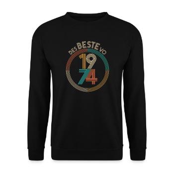 of the BEST of 1974 - the BEST of 1974, birthday - Unisex Sweatshirt - black - Front - Alina (178cm) & Michal (187cm)