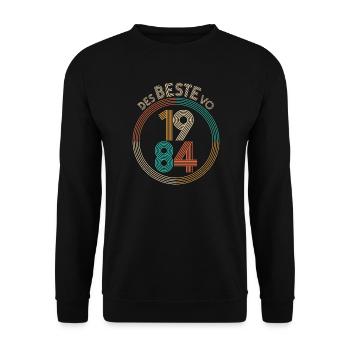 of the BEST of 1984 - the BEST of 1984, birthday - Unisex Sweatshirt - black - Front - Alina (178cm) & Michal (187cm)