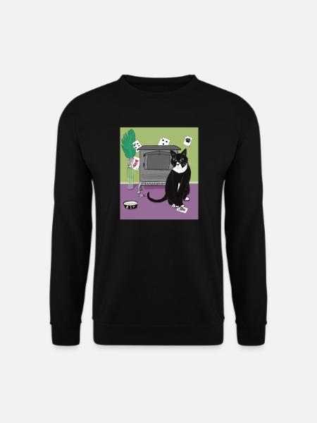 Cat Queen of Hearts. - Unisex Sweatshirt - black