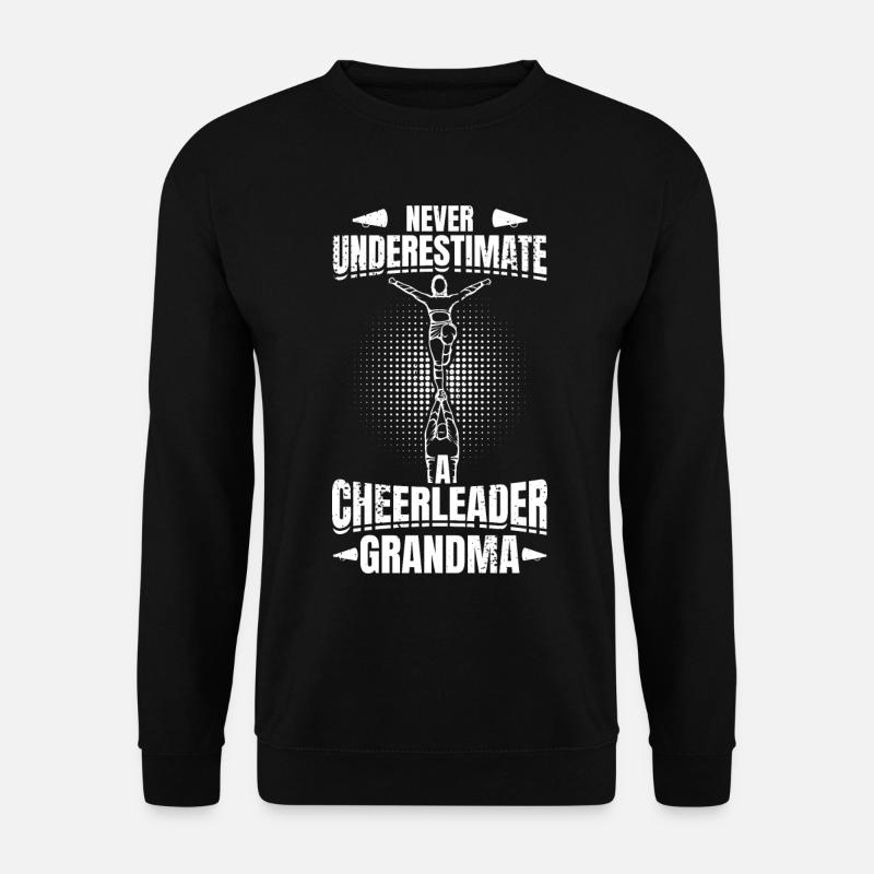 Never Underestimate Cheerleader Grandma - Unisex Sweatshirt - black