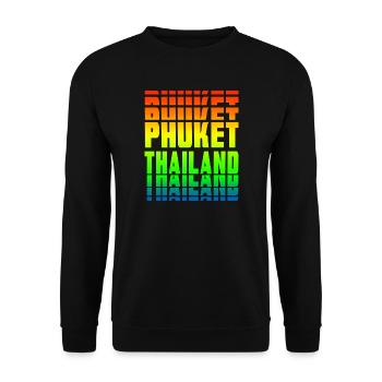 Phuket Thailand rainbow design - Unisex Sweatshirt - black - Front - Alina (178cm) & Michal (187cm)