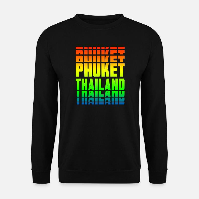 Phuket Thailand Regenbogen Design - Unisex Pullover - Schwarz