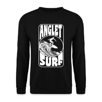 ANGLET - Sweat-shirt Unisexe - noir - Devant - Alina (178cm) & Michal (187cm)