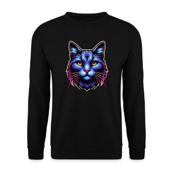 Chat - Sweat-shirt Unisexe - noir - Devant - Alina (178cm) & Michal (187cm)