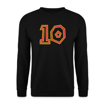 10. 10 YEARS. 10th ANNIVERSARY. 10 YEAR ANNIVERSARY. - Unisex Sweatshirt - black - Front - Alina (178cm) & Michal (187cm)