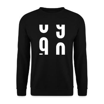 90 Jahre - Unisex Pullover - Schwarz - Vorne - Alina (178cm) & Michal (187cm)