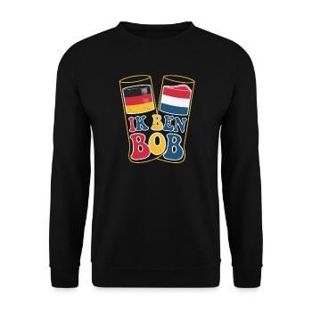 Je suis BOB avec le drapeau néerlandais - Sweat-shirt Unisexe - noir - Devant - Alina (178cm) & Michal (187cm)