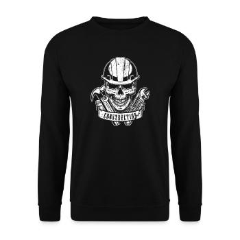 Équipement de construction de crâne - Sweat-shirt Unisexe - noir - Devant - Alina (178cm) & Michal (187cm)