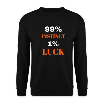 Fortune of Luck und Instinkt Design - Unisex Pullover - Schwarz - Vorne - Alina (178cm) & Michal (187cm)