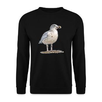 Mouette - Sweat-shirt Unisexe - noir - Devant - Alina (178cm) & Michal (187cm)