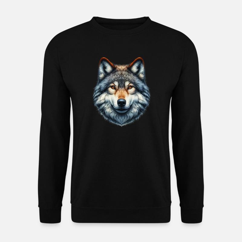 Wolf - Unisex Pullover - Schwarz