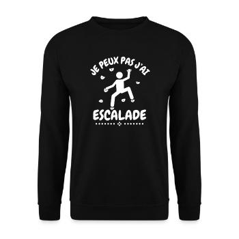 I can't I climbed - Unisex Sweatshirt - black - Front - Alina (178cm) & Michal (187cm)
