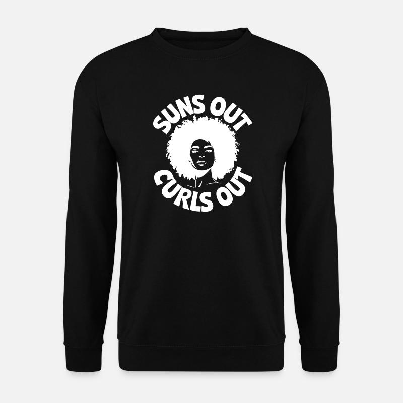 Soleils Out Boucles Out - Sweat-shirt Unisexe - noir
