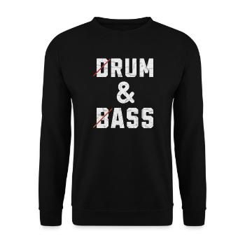 Drum and bass - rum and ass - Unisex Sweatshirt - black - Front - Alina (178cm) & Michal (187cm)