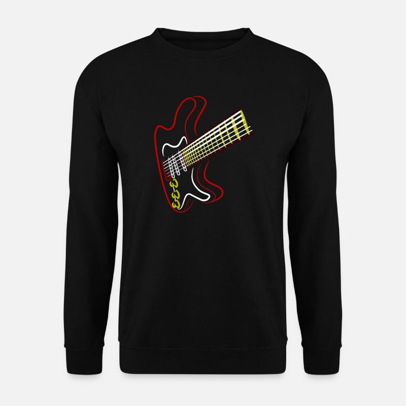 Electric Guitar Neon Design - Unisex Sweatshirt - black