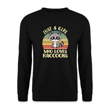 Raton laveur - Sweat-shirt Unisexe - noir - Devant - Alina (178cm) & Michal (187cm)