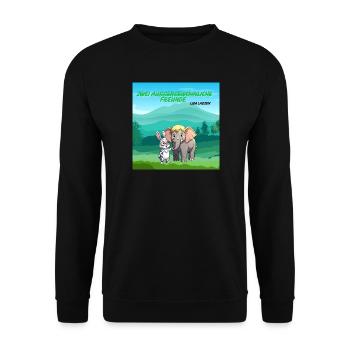 Zwei außergewöhnliche Freunde - Unisex Pullover - Schwarz - Vorne - Alina (178cm) & Michal (187cm)