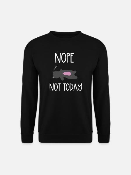 Nope Not Today Sleepover Illustration - Unisex Sweatshirt - black