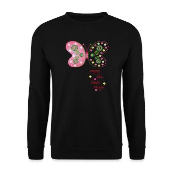 enjoy the little things - Unisex Pullover - Schwarz - Vorne - Alina (178cm) & Michal (187cm)