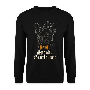 Frenchie Halloween - Spooky Gentleman Dog - Sweat-shirt Unisexe - noir - Devant - Alina (178cm) & Michal (187cm)