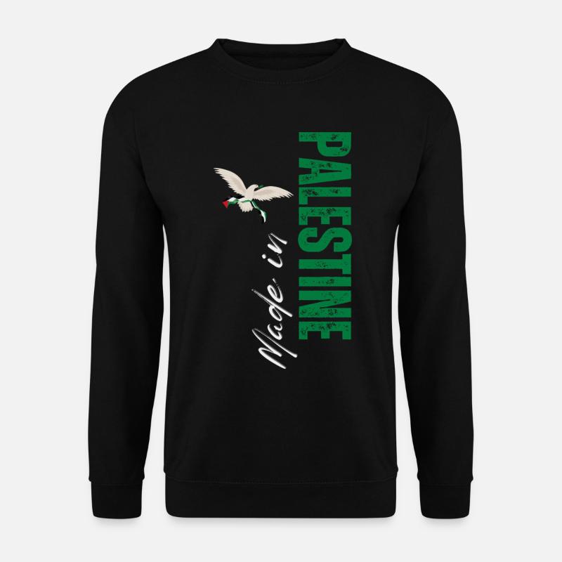 Made in Palestine, design vertical - Sweat-shirt Unisexe - noir