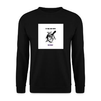 Pas de câlins, juste des couteaux. MERCREDI - Sweat-shirt Unisexe - noir - Devant - Alina (178cm) & Michal (187cm)