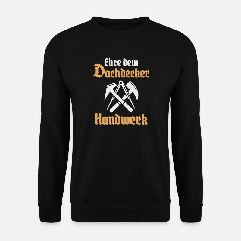 Dachdecker Handwerk Zunftzeichen - Unisex Pullover - Schwarz