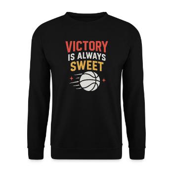 Design Basket Ball Victory Motivation - Sweat-shirt Unisexe - noir - Devant - Alina (178cm) & Michal (187cm)